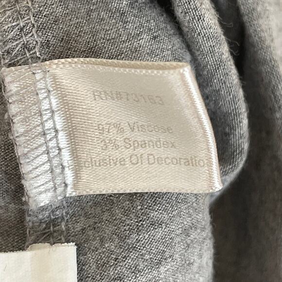 Boston Proper Tank Top Embroidered Crochet Rhinestones Gray Size XS Small - Picture 6 of 8